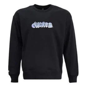 Pulover cu logo în stil graffiti Mărimi asiatice „Negru”