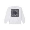 Pulover sport cu guler rotund din tricot, cu logo Converse Cashew, pentru bărbați, alb