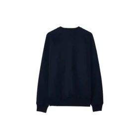 Pulover sport tricotat cu guler rotund, culoare solidă, pentru bărbați, Converse x Kim Jones, albastru marin