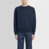 Pulover sport tricotat cu guler rotund, culoare solidă, pentru bărbați, Converse x Kim Jones, albastru marin