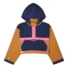 Rochie cu glugă convertibilă, mărimi asiatice „Navy Tan”
