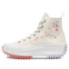 Run Star Hike Platform High „Embroidered Floral – Egret”