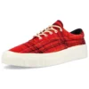 Skid Grip Low „Twisted Plaid – Haute Red”