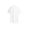 Tricou alb cu guler rotund și imprimeu pe piept, Converse pentru bărbați, culoare solidă