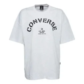 Tricou Areca Palm Mesh Boxy, mărimi asiatice „White Black”