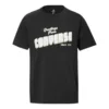Tricou casual cu mânecă scurtă Converse pentru bărbați, cu imprimeu cu litere, negru