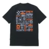 Tricou casual cu mânecă scurtă și imprimeu logo Converse pentru bărbați, negru