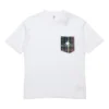 Tricou casual cu mâneci scurte și buzunar pentru bărbați, alb