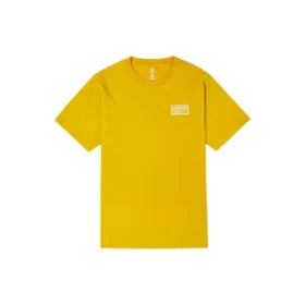 Tricou casual retro pentru bărbați Converse cu imprimeu logo alfabet, mânecă scurtă, galben Tricou casual retro pentru bărbați Converse cu imprimeu logo alfabet, mânecă scurtă, galben