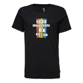 Tricou clasic, basic, cu croială slim, imprimeu, mânecă scurtă, negru