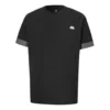Tricou Converse City cu mâneci scurte pentru bărbați, cu manșete în culori contrastante, sport, guler rotund, negru