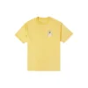 Tricou Converse pentru bărbați, cu imprimeu graffiti și desene animate, croi lejer, guler rotund, mânecă scurtă, auriu