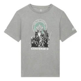 Tricou Converse x Dungeons & Dragons cu personaje, mărimi asiatice „Vintage Grey Heather” Tricou Converse x Dungeons & Dragons cu personaje, mărimi asiatice „Vintage Grey Heather”