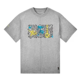 Tricou Converse x Keith Haring Shapes, mărimi asiatice „Gri”