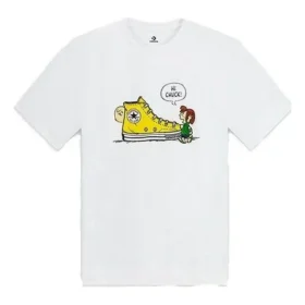 Tricou Converse x Peanuts Chuck Mărimi Asia „Alb”