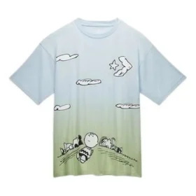 Tricou Converse x Peanuts Cloud Watching, mărimi asiatice „Albastru-verde”