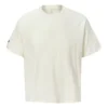 Tricou cropped Shapes Box, mărimi asiatice „Alb”
