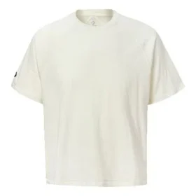 Tricou cropped Shapes Box, mărimi asiatice „Alb”