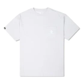 Tricou cu buzunar brodat, mărimi asiatice, „Alb”