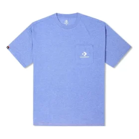Tricou cu buzunar brodat Mărimi asiatice „Washed Indigo”