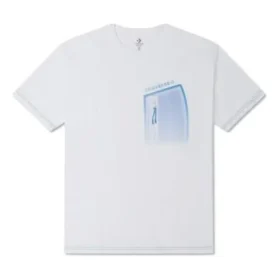 Tricou cu buzunar cu fermoar, mărimi asiatice „Alb”