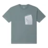 Tricou cu buzunar cu fermoar, mărimi asiatice „Verde cenușiu”
