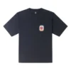 Tricou cu buzunar și patch cu fructe, mărimi asiatice „Negru”
