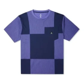 Tricou cu buzunare din jersey cu blocuri de culoare Mărimi asiatice „Purple” Tricou cu buzunare din jersey cu blocuri de culoare Mărimi asiatice „Purple”