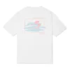 Tricou cu grafică de surf pentru activități de vară, mărimi asiatice „Alb”