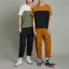 Tricou cu grafică Shapes Triangle Raglan, mărimi asiatice „Egret”