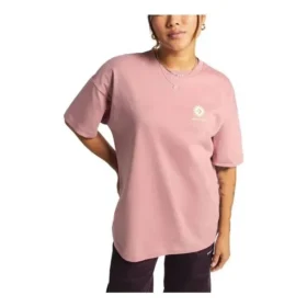 Tricou cu guler rotund și imprimeu floral, mărimi asiatice „Roz”