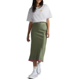 Tricou cu guler rotund și imprimeu floral supradimensionat, mărimi asiatice „Alb”