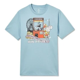 Tricou cu imprimeu Claw Machine, mărimi asiatice „Albastru”