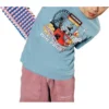 Tricou cu imprimeu Claw Machine, mărimi asiatice „Albastru”