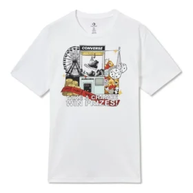 Tricou cu imprimeu Claw Machine, mărimi asiatice „White”