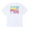 Tricou cu imprimeu deșert inversat, mărimi asiatice „Alb”