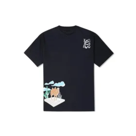 Tricou cu imprimeu Desert, mărimi asiatice „Negru”