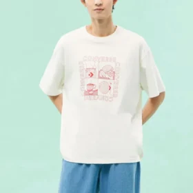 Tricou cu imprimeu grafic, mărime asiatică „Alb” Tricou cu imprimeu grafic, mărime asiatică „Alb”