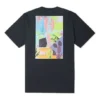 Tricou cu imprimeu grafic Neon Nature, mărimi asiatice „Negru”