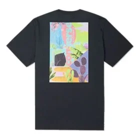 Tricou cu imprimeu grafic Neon Nature, mărimi asiatice „Negru” Tricou cu imprimeu grafic Neon Nature, mărimi asiatice „Negru”