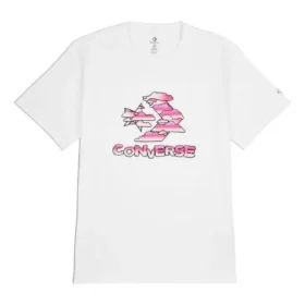 Tricou cu imprimeu grafic stele, chevron și nori, mărimi asiatice „Alb” Tricou cu imprimeu grafic stele, chevron și nori, mărimi asiatice „Alb”