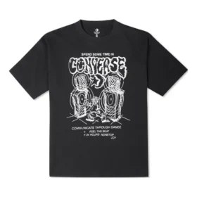 Tricou cu imprimeu Nonstop Joy, mărimi asiatice „Negru”