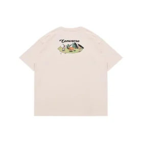 Tricou cu imprimeu Outdoor, mărimi asiatice „Beige”