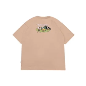 Tricou cu imprimeu pentru exterior, mărimi asiatice „Oat Milk”
