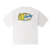 Tricou cu imprimeu retro cu barcă cu pânze, mărimi asiatice „Alb”