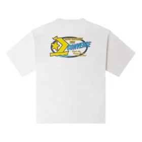 Tricou cu imprimeu retro cu barcă cu pânze, mărimi asiatice „Alb”