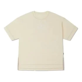 Tricou cu logo decupat și cusături contrastante, mărimi asiatice „Beige”