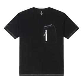 Tricou cu logo și buzunar cu fermoar, mărimi asiatice „Negru”