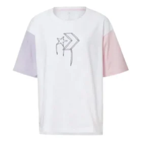 Tricou cu logo imprimat, mărimi asiatice „Alb-roz”