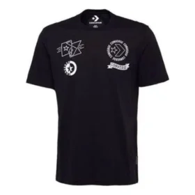Tricou cu logo multiplu, mărimi asiatice „Negru”